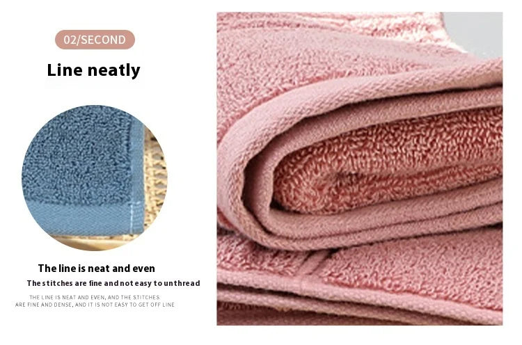 Pure Cotton Towel Long Staple Cotton 12 Color Thick Enlarged Absorbent Household Square Towel Embroidered All Cotton Towel