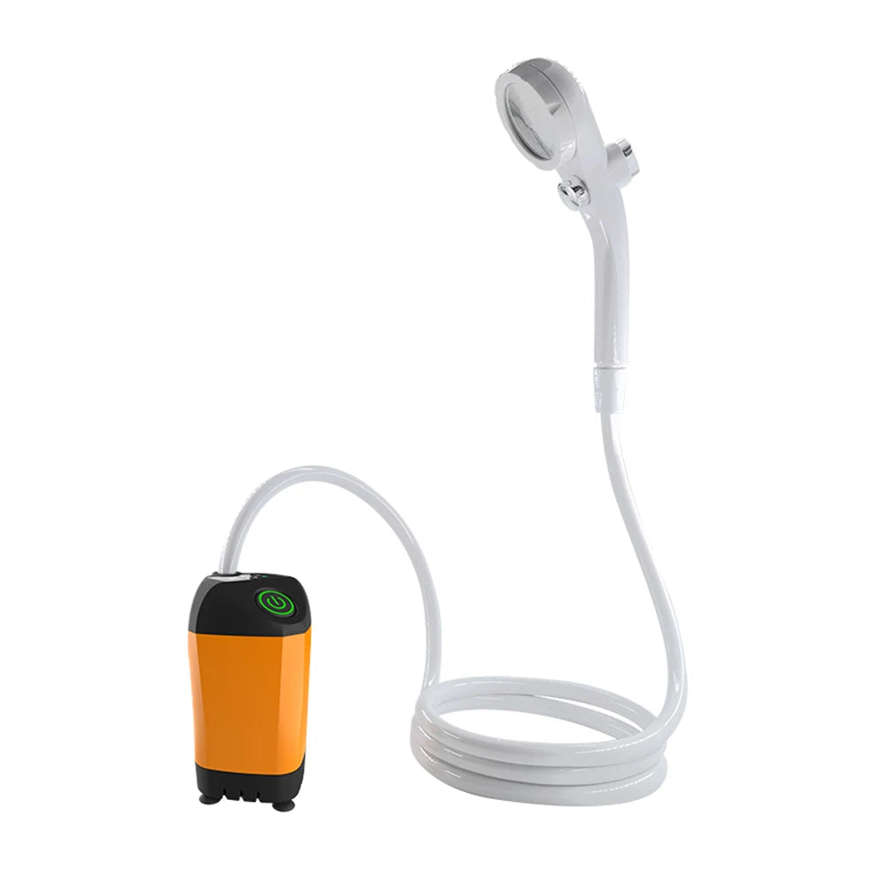 Outdoor Camping Shower Portable Electric Shower Pump Waterproof with Digital Display for Camping Hiking Travel Pet Watering