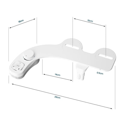 SAMODRA Non-Electric Bidet - Self Cleaning Dual Nozzle (Frontal and Rear Wash) Water Bidet Toilet Seat Attachment