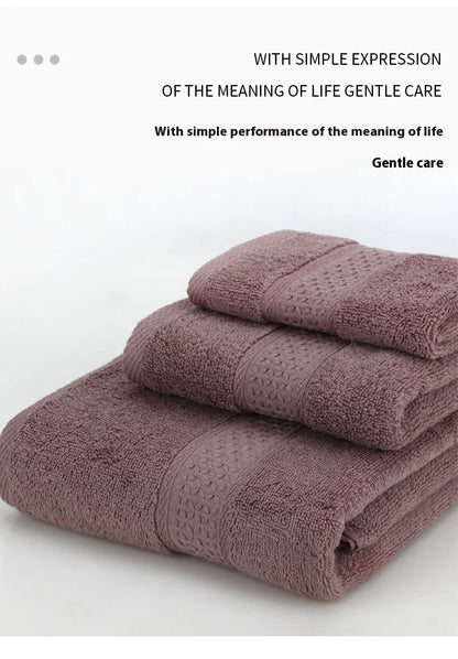 Pure Cotton Towel Long Staple Cotton 12 Color Thick Enlarged Absorbent Household Square Towel  Embroidered All Cotton Towel