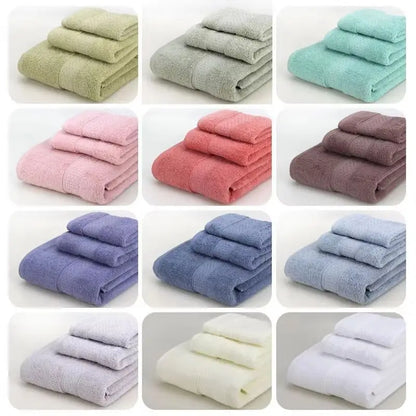 Pure Cotton Towel Long Staple Cotton 12 Color Thick Enlarged Absorbent Household Square Towel  Embroidered All Cotton Towel