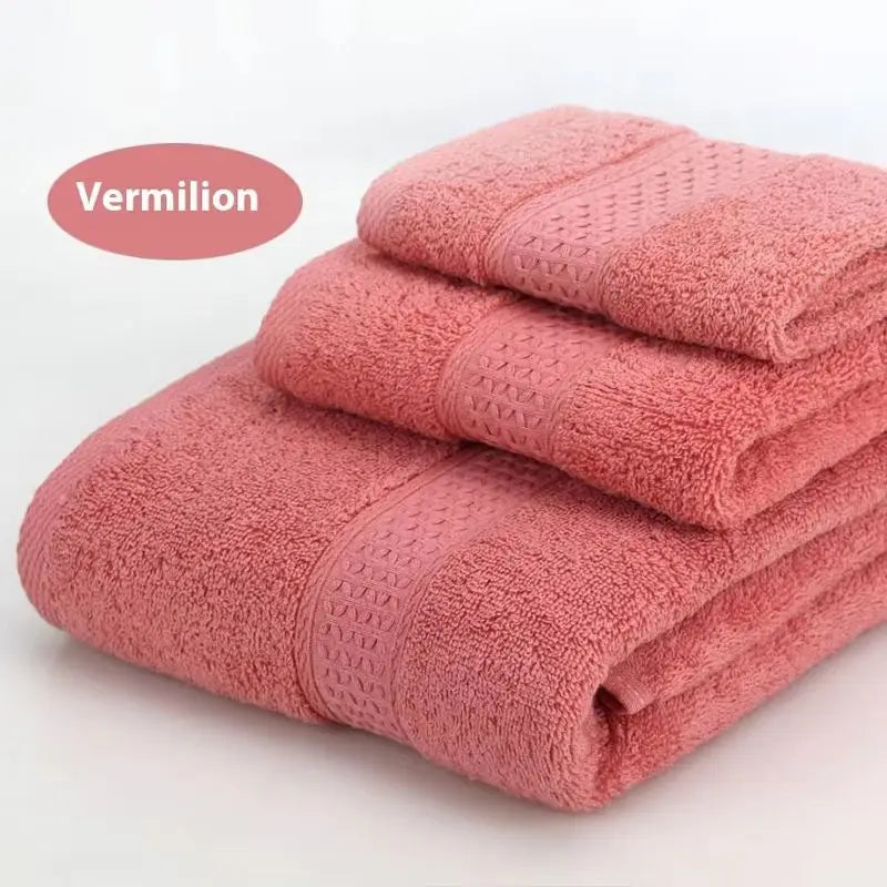 Pure Cotton Towel Long Staple Cotton 12 Color Thick Enlarged Absorbent Household Square Towel  Embroidered All Cotton Towel