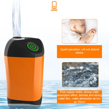 Outdoor Camping Shower Portable Electric Shower Pump Waterproof with Digital Display for Camping Hiking Travel Pet Watering