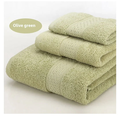 Pure Cotton Towel Long Staple Cotton 12 Color Thick Enlarged Absorbent Household Square Towel  Embroidered All Cotton Towel