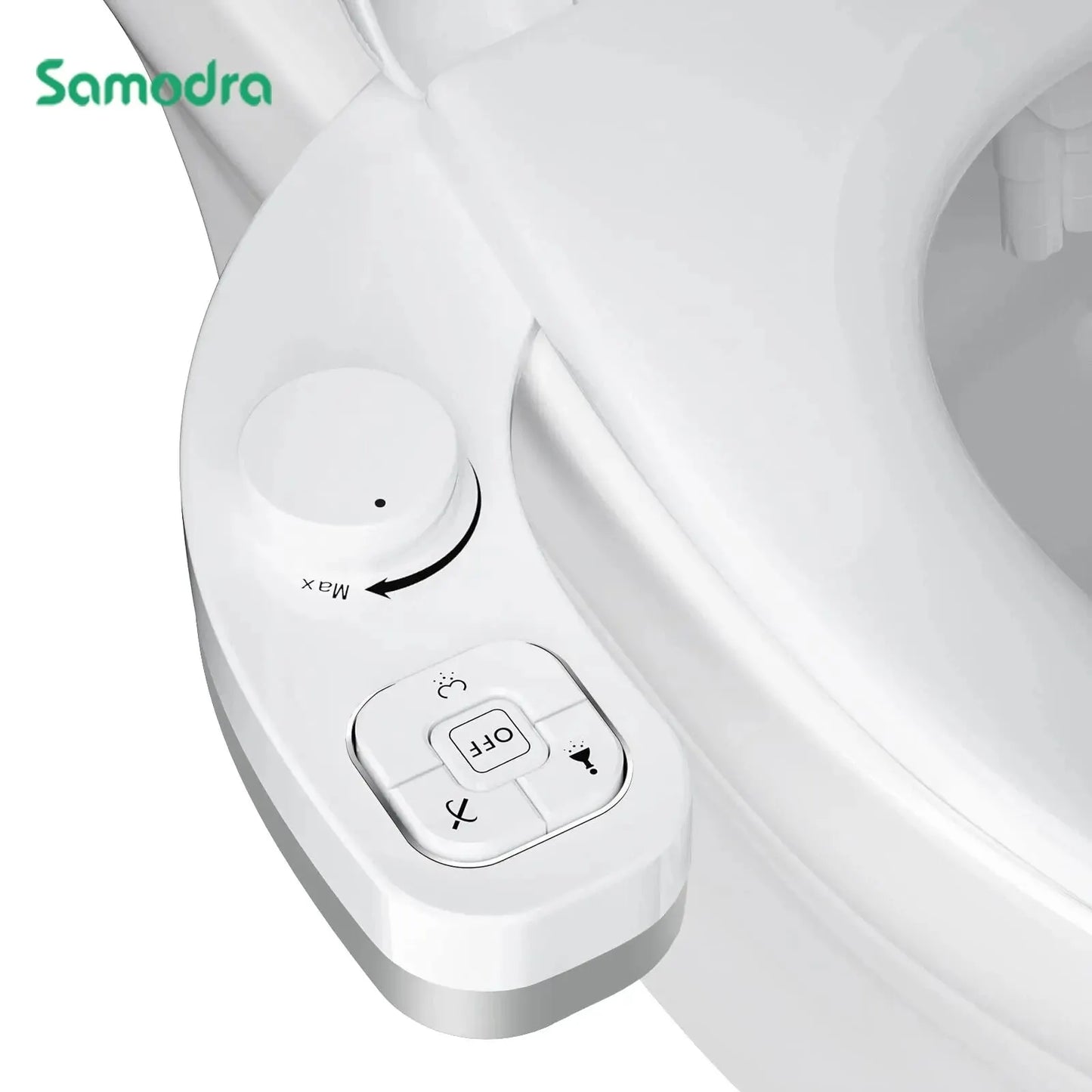 SAMODRA Non-Electric Bidet - Self Cleaning Dual Nozzle (Frontal and Rear Wash) Water Bidet Toilet Seat Attachment